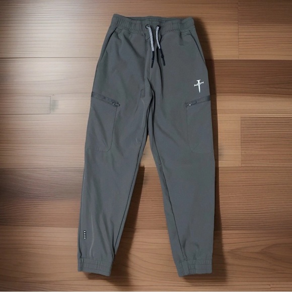 Three Nails Pants - Three Nails Women’s Gray Athletic Nylon Spandex Jogger Pants - Size Small